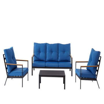 Dresden Metal 4 - Person Seating Group with Cushions